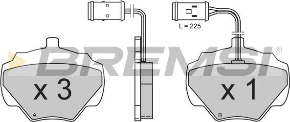 Bremsi BP2361 - Тормозные колодки, дисковые, комплект autospares.lv