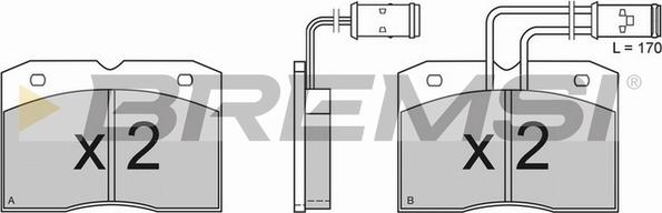 Bremsi BP2363 - Тормозные колодки, дисковые, комплект autospares.lv