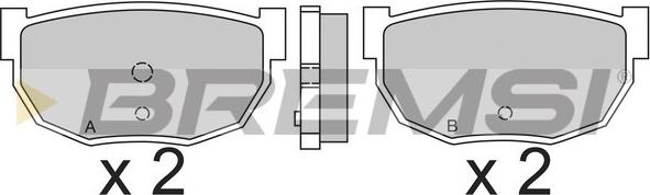 Bremsi BP2304 - Тормозные колодки, дисковые, комплект autospares.lv