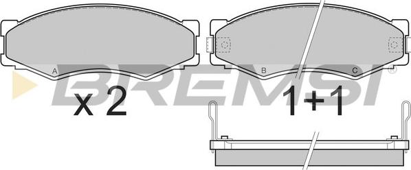 Bremsi BP2301 - Тормозные колодки, дисковые, комплект autospares.lv