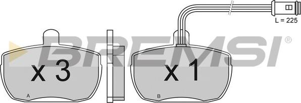 Bremsi BP2315 - Тормозные колодки, дисковые, комплект autospares.lv