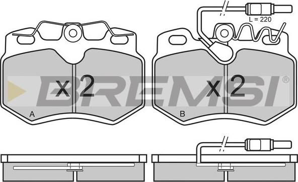 Bremsi BP2311 - Тормозные колодки, дисковые, комплект autospares.lv