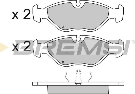 Bremsi BP2380 - Тормозные колодки, дисковые, комплект autospares.lv