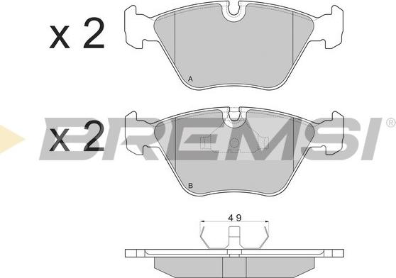 Bremsi BP2381 - Тормозные колодки, дисковые, комплект autospares.lv