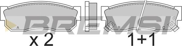 Bremsi BP2388 - Тормозные колодки, дисковые, комплект autospares.lv