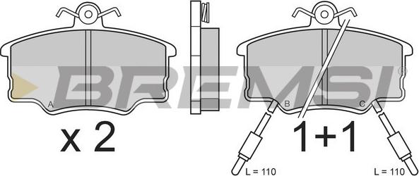 Bremsi BP2339 - Тормозные колодки, дисковые, комплект autospares.lv