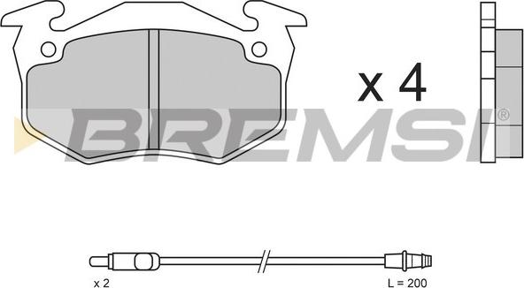 Bremsi BP2334 - Тормозные колодки, дисковые, комплект autospares.lv