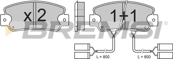 Bremsi BP2336 - Тормозные колодки, дисковые, комплект autospares.lv