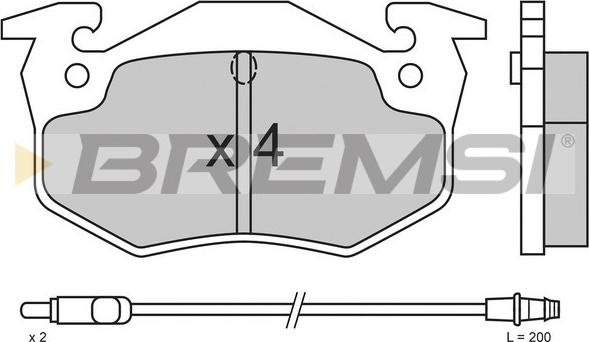 Bremsi BP2338 - Тормозные колодки, дисковые, комплект autospares.lv