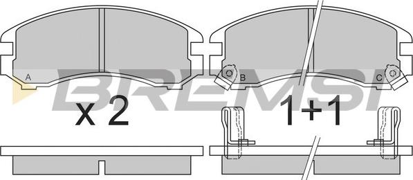 Bremsi BP2332 - Тормозные колодки, дисковые, комплект autospares.lv