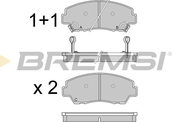 Bremsi BP2326 - Тормозные колодки, дисковые, комплект autospares.lv