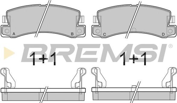 Bremsi BP2323 - Тормозные колодки, дисковые, комплект autospares.lv