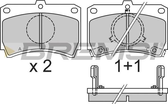 Bremsi BP2327 - Тормозные колодки, дисковые, комплект autospares.lv