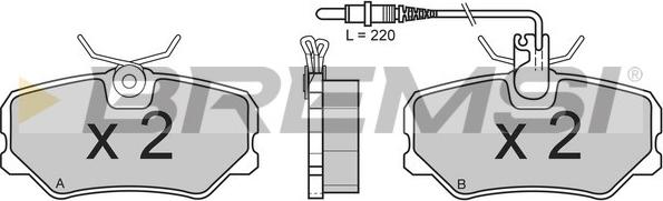 Bremsi BP2379 - Тормозные колодки, дисковые, комплект autospares.lv