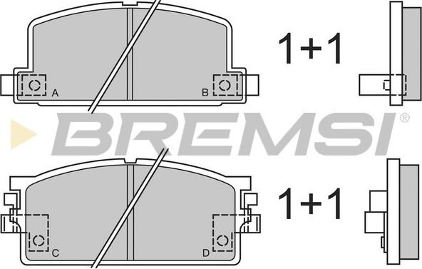 Bremsi BP2294 - Тормозные колодки, дисковые, комплект autospares.lv