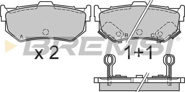 Bremsi BP2291 - Тормозные колодки, дисковые, комплект autospares.lv