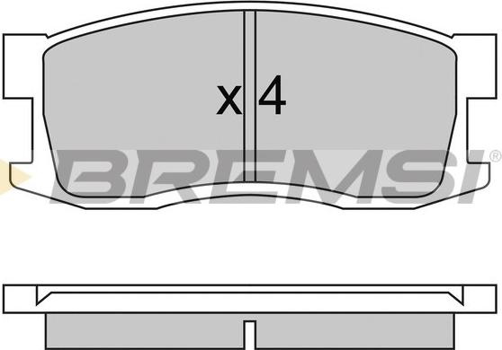 Bremsi BP2244 - Тормозные колодки, дисковые, комплект autospares.lv