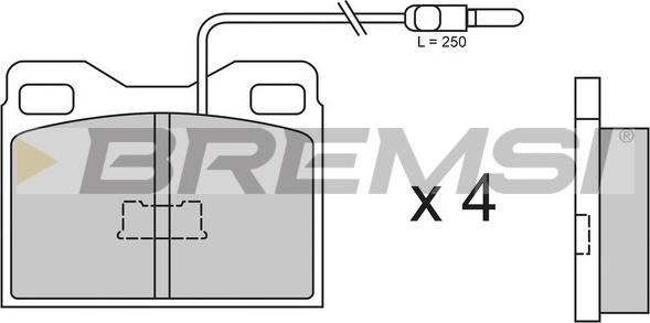 Bremsi BP2264 - Тормозные колодки, дисковые, комплект autospares.lv