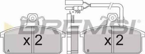 Bremsi BP2265 - Тормозные колодки, дисковые, комплект autospares.lv