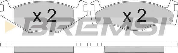 Bremsi BP2260 - Тормозные колодки, дисковые, комплект autospares.lv