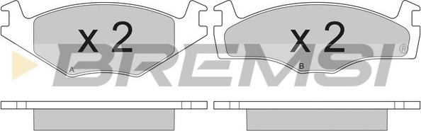 Bremsi BP2261 - Тормозные колодки, дисковые, комплект autospares.lv