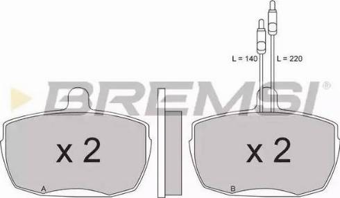 Bremsi BP2204 - Тормозные колодки, дисковые, комплект autospares.lv