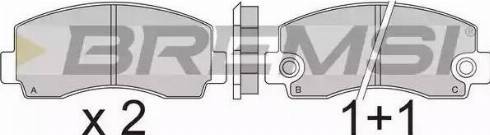 Bremsi BP2215 - Тормозные колодки, дисковые, комплект autospares.lv