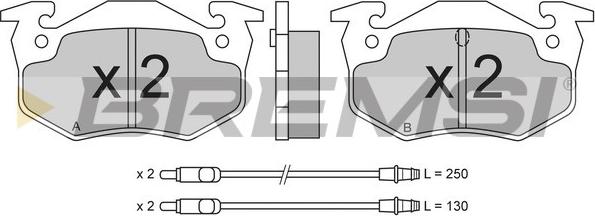 Bremsi BP2216 - Тормозные колодки, дисковые, комплект autospares.lv