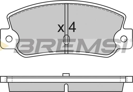 Bremsi BP2212 - Тормозные колодки, дисковые, комплект autospares.lv