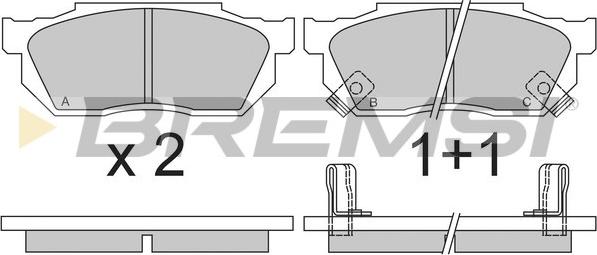Bremsi BP2289 - Тормозные колодки, дисковые, комплект autospares.lv