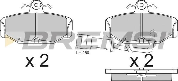 Bremsi BP2284 - Тормозные колодки, дисковые, комплект autospares.lv