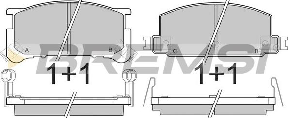 Bremsi BP2285 - Тормозные колодки, дисковые, комплект autospares.lv