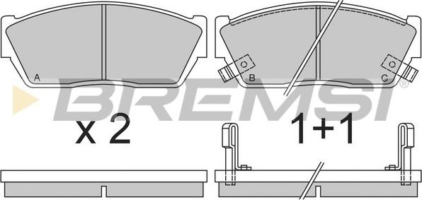 Bremsi BP2288 - Тормозные колодки, дисковые, комплект autospares.lv