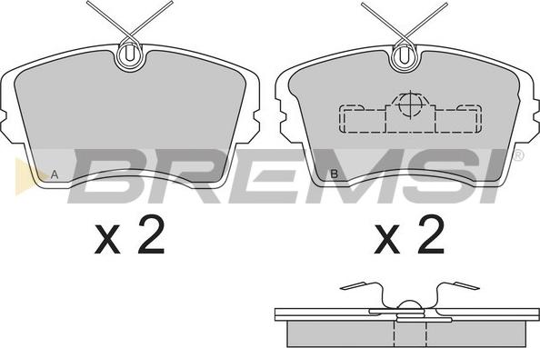 Bremsi BP2283 - Тормозные колодки, дисковые, комплект autospares.lv