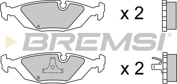 Bremsi BP2236 - Тормозные колодки, дисковые, комплект autospares.lv