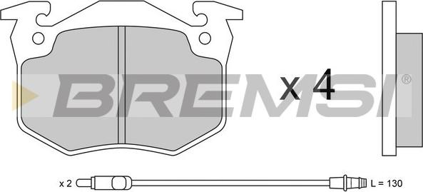 Bremsi BP2230 - Тормозные колодки, дисковые, комплект autospares.lv