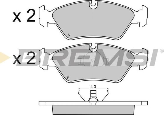 Bremsi BP2231 - Тормозные колодки, дисковые, комплект autospares.lv