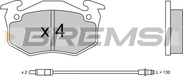 Bremsi BP2229 - Тормозные колодки, дисковые, комплект autospares.lv