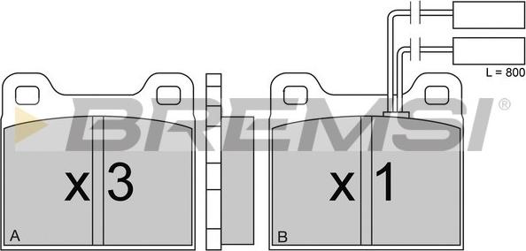 Bremsi BP2224 - Тормозные колодки, дисковые, комплект autospares.lv