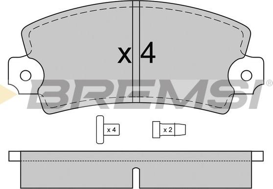 Bremsi BP2220 - Тормозные колодки, дисковые, комплект autospares.lv