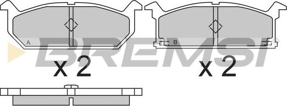 Bremsi BP2279 - Тормозные колодки, дисковые, комплект autospares.lv