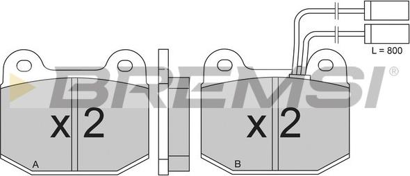 Bremsi BP2274 - Тормозные колодки, дисковые, комплект autospares.lv