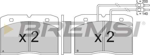 Bremsi BP2275 - Тормозные колодки, дисковые, комплект autospares.lv