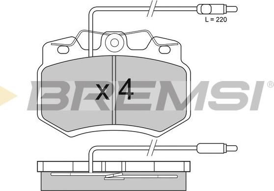 Bremsi BP2276-1 - Тормозные колодки, дисковые, комплект autospares.lv