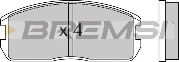 Bremsi BP2270 - Тормозные колодки, дисковые, комплект autospares.lv