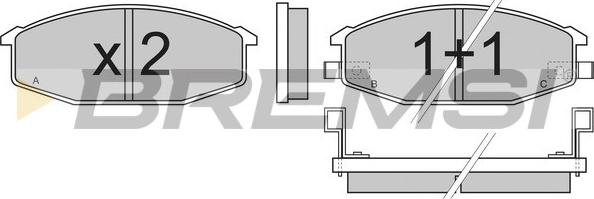 Bremsi BP2273 - Тормозные колодки, дисковые, комплект autospares.lv