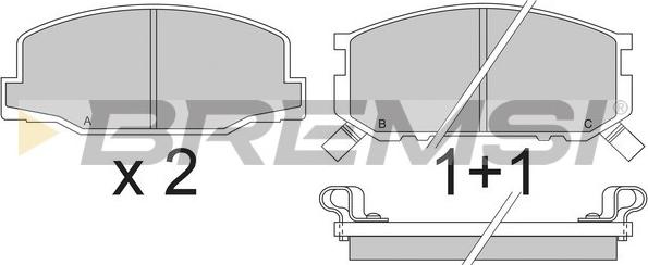 Bremsi BP2272 - Тормозные колодки, дисковые, комплект autospares.lv