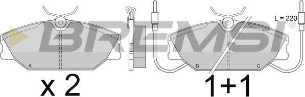 Bremsi BP2277 - Тормозные колодки, дисковые, комплект autospares.lv