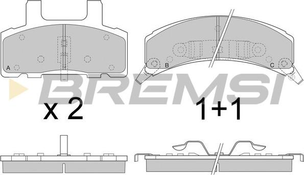 Bremsi BP2790 - Тормозные колодки, дисковые, комплект autospares.lv