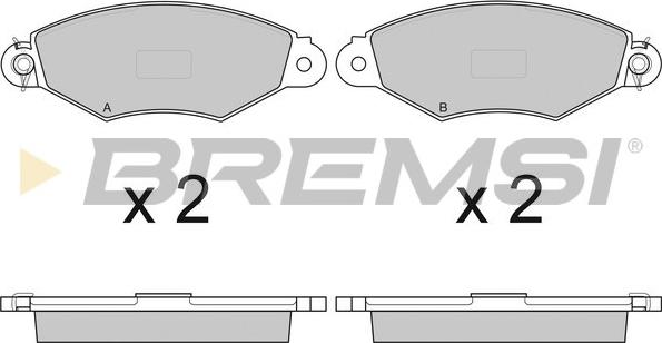 Bremsi BP2749 - Тормозные колодки, дисковые, комплект autospares.lv